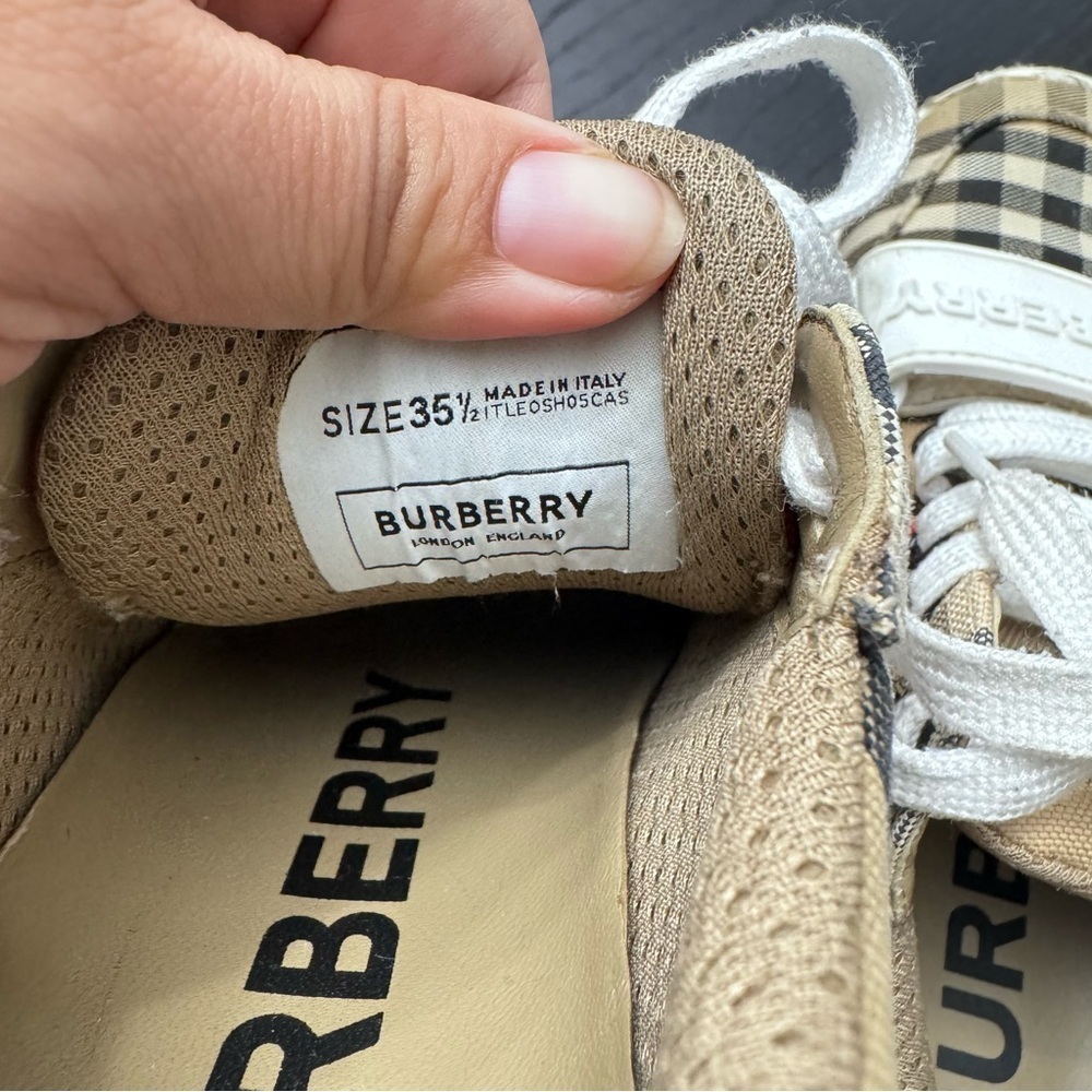 Burberry Women’s Regis Check Trainer Sneakers - Size 5.5 - Picture 7 of 7
